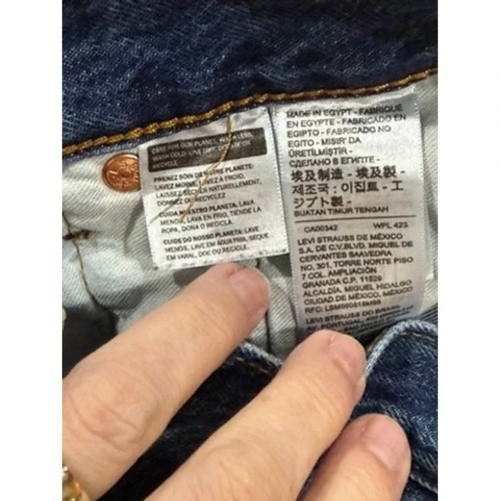 Levis 501 Original Fit Jeans Mens 31x32 Blue‎ Denim Straight Leg Button Fly